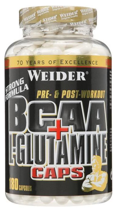 Weider - BCAA + L-Glutamine Caps - 180 caps