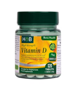 Holland & BarrettVitamin D 3000 I.U. 75ug 120 Tablets(65)Joints