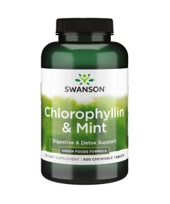 SWANSON Chlorofil z miêt¹ 500 tabl do ssania