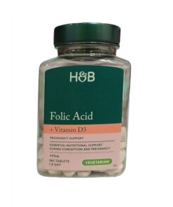 Folic Acid + Vitamin D3 - 180 tablets