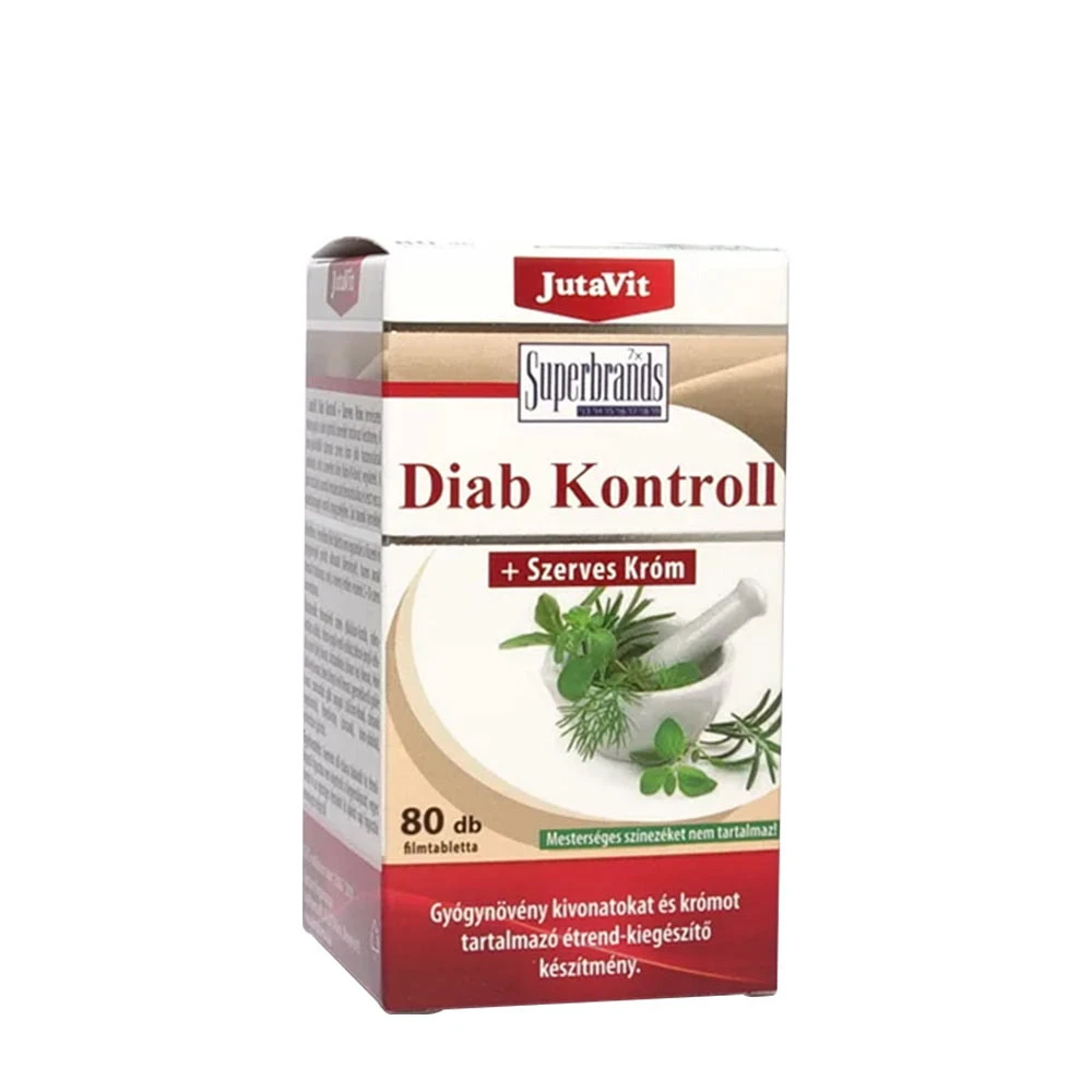JutaVit Diab Control + Organic Chromium (80 Tablets)